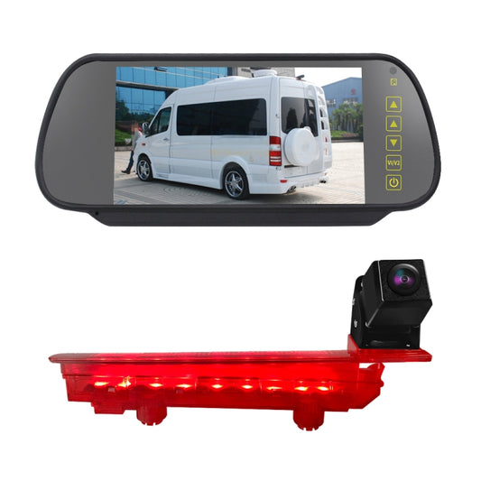 PZ470 Car Waterproof 170 Degree Brake Light View Camera + 7 inch Rearview Monitor for Volkswagen T5 / T6 2010-2017 - Rear View Cameras by PMC Jewellery | Online Shopping South Africa | PMC Jewellery | Buy Now Pay Later Mobicred