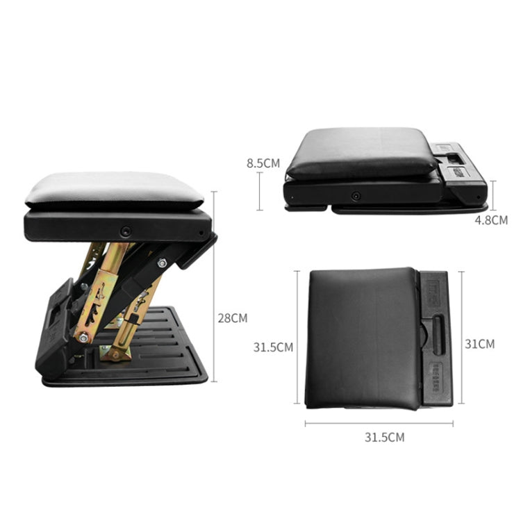R-3600 Car Adjustable Footrest Ottomans Ergonomic Footstool (Black) - Car Anti-Slip Mats by PMC TechLife | Online Shopping South Africa | PMC TechLife | Buy Now Pay Later Mobicred