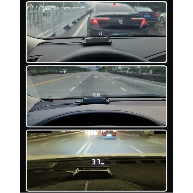 H408S Car 3.7 inch OBD Mode HUD Head-up Display Support Engine Failure Alarm / Water Temperature Alarm Voltage Alarm - Head Up Display System by PMC Jewellery | Online Shopping South Africa | PMC Jewellery | Buy Now Pay Later Mobicred