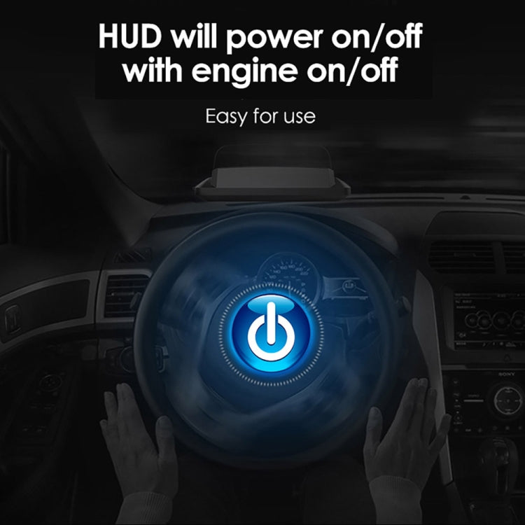 H408S Car 3.7 inch OBD Mode HUD Head-up Display Support Engine Failure Alarm / Water Temperature Alarm Voltage Alarm - Head Up Display System by PMC Jewellery | Online Shopping South Africa | PMC Jewellery | Buy Now Pay Later Mobicred