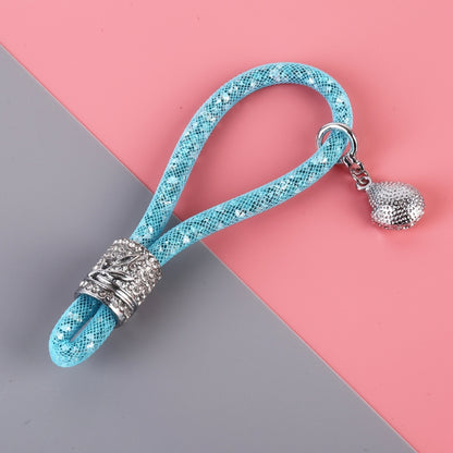 Car Diamond Metal + Plastic Keychain (Baby Blue) - Key Rings by PMC Jewellery | Online Shopping South Africa | PMC Jewellery