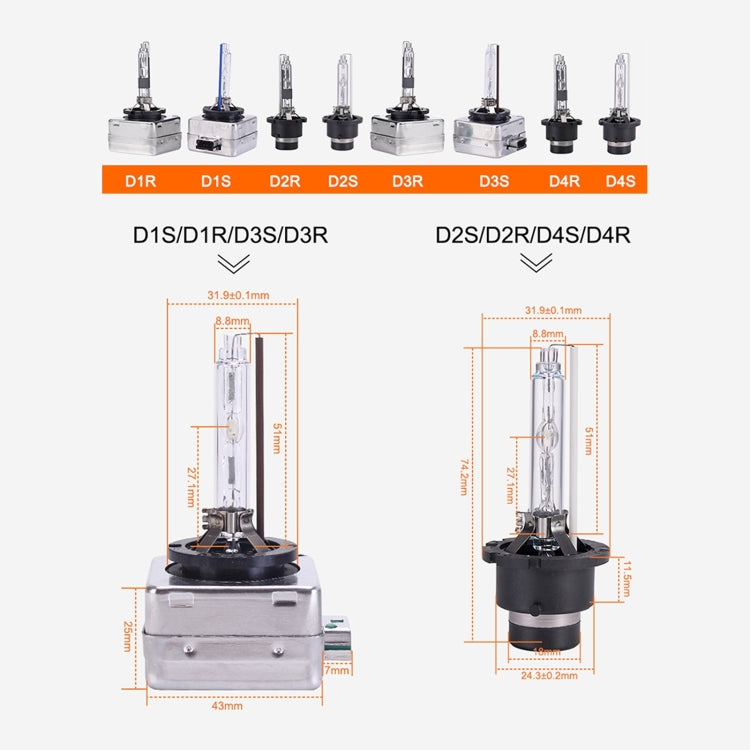 2 PCS D3R 8000K Car HID Xenon Bulb Kit Headlight - Xenon Lights by PMC TechLife | Online Shopping South Africa | PMC TechLife | Buy Now Pay Later Mobicred