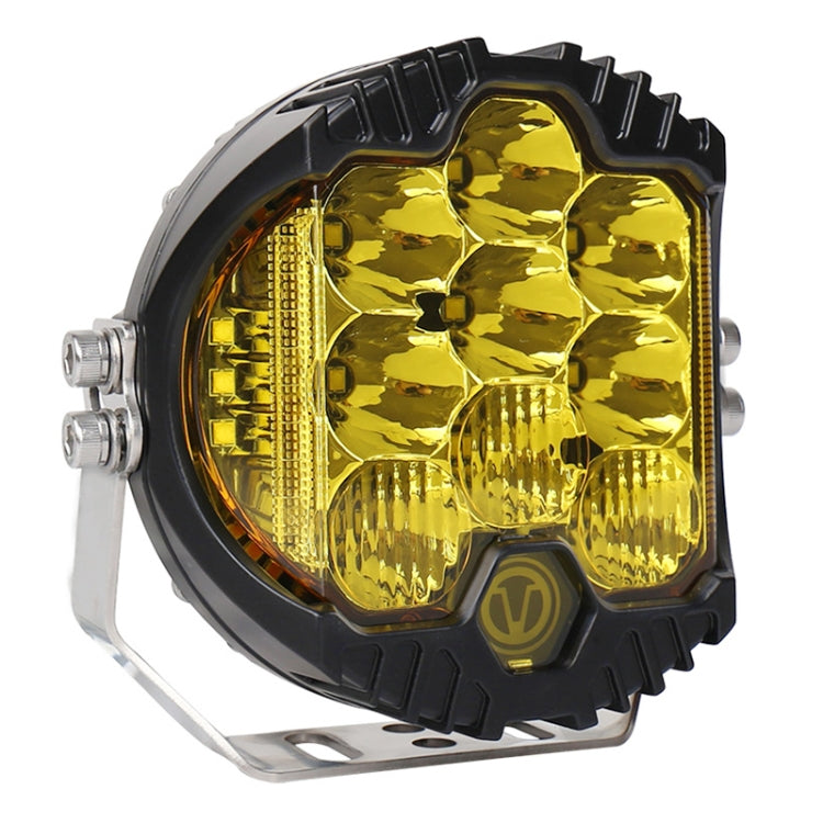 OL-1950Y 5 inch DC12V-30V 5000LM 6500K 50W Car LED Light on Three Sides Headlight for Jeep Wrangler (Gold Light) - Work Lights by PMC Jewellery | Online Shopping South Africa | PMC Jewellery | Buy Now Pay Later Mobicred