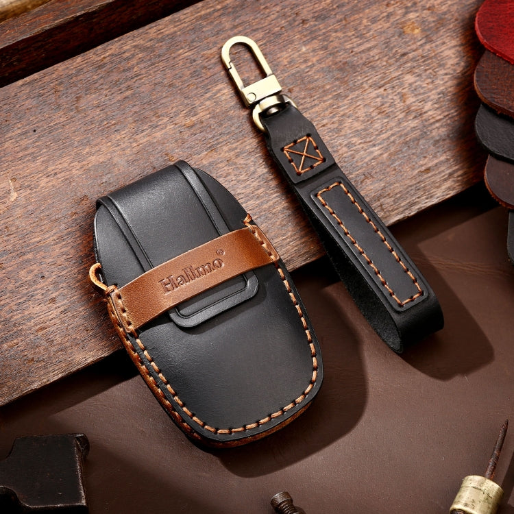 Hallmo Car Cowhide Leather Key Protective Cover Key Case for Geely Emgrand B Style(Black) - free shipping - PMC TechLife - Order now!