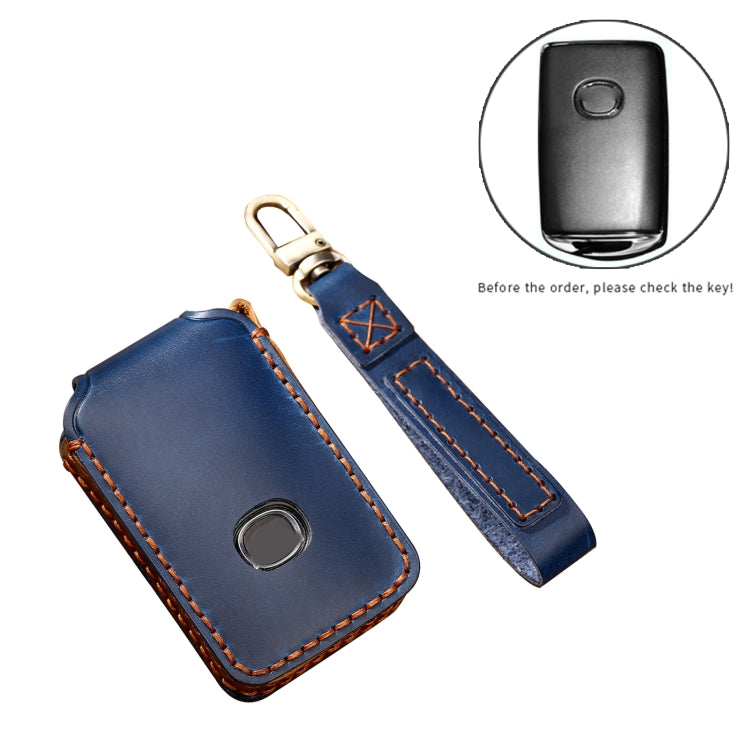 Hallmo Car Cowhide Leather Key Protective Cover Key Case for New Mazda Axela(Brown) - Car Key Cases by Hallmo | Online Shopping South Africa | PMC Jewellery | Buy Now Pay Later Mobicred