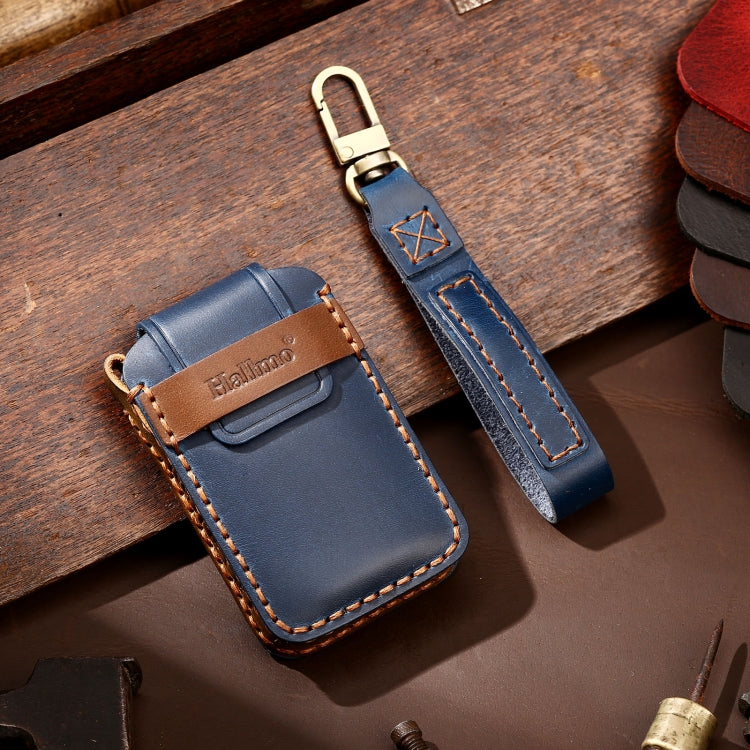 Hallmo Car Cowhide Leather Key Protective Cover Key Case for New Volvo(Blue) - free shipping - PMC TechLife - Order now!