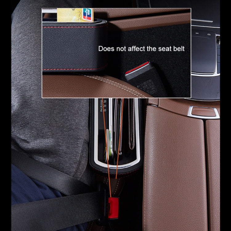Car Multi-functional Wireless Fast Charge Console PU Leather Box Cup Holder Seat Gap Side Storage Box (Black) - Stowing Tidying by PMC TechLife | Online Shopping South Africa | PMC TechLife | Buy Now Pay Later Mobicred