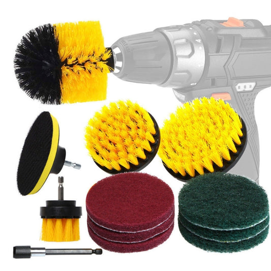 12 in 1 Floor Wall Window Glass Cleaning Descaling Electric Drill Brush Head Set, Random Color Delivery - Sponges, Cloths & Brushes by PMC Jewellery | Online Shopping South Africa | PMC Jewellery | Buy Now Pay Later Mobicred