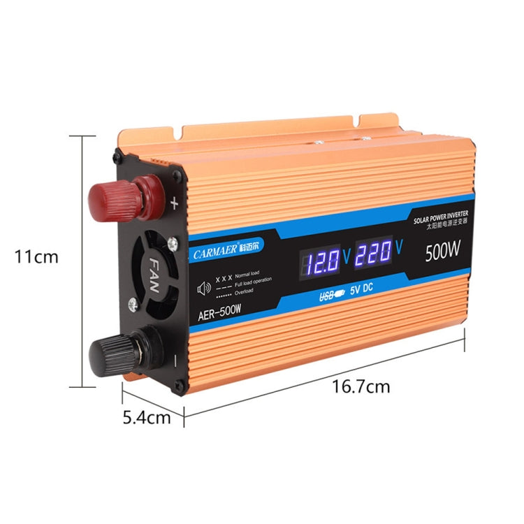 Carmaer Modified Sine Wave 60V to 220V 500W Car Multi-function Double Digital Display Inverter Household Power Converter - Modified Square Wave by PMC TechLife | Online Shopping South Africa | PMC TechLife | Buy Now Pay Later Mobicred