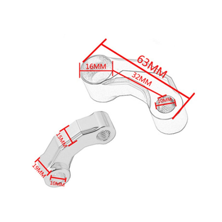 SF-YSZ-2 Mirror Code Motorcycle Modification Aluminum Alloy CNC Rearview Extension Bracket Set (Black) - Others by PMC TechLife | Online Shopping South Africa | PMC TechLife | Buy Now Pay Later Mobicred