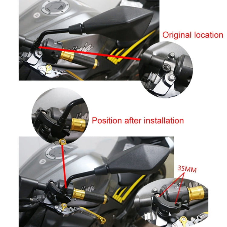 SF-YSZ-2 Mirror Code Motorcycle Modification Aluminum Alloy CNC Rearview Extension Bracket Set (Silver) - Others by PMC Jewellery | Online Shopping South Africa | PMC Jewellery | Buy Now Pay Later Mobicred