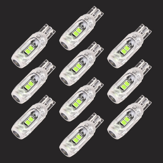 10 PCS T10 DC12V / 1W Car Clearance Light 5LEDs SMD-3030 Lamp Beads (Green Light) - Clearance Lights by PMC Jewellery | Online Shopping South Africa | PMC Jewellery | Buy Now Pay Later Mobicred