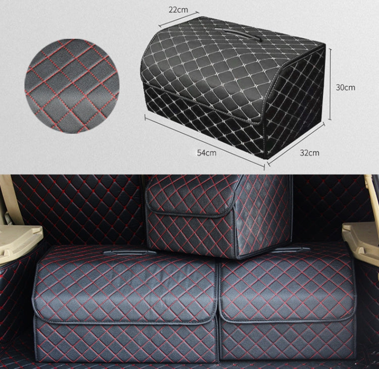 Car Trunk Foldable Storage Box, Checkered Large Size: 54 x 32 x 30cm (Black Red) - Stowing Tidying by PMC TechLife | Online Shopping South Africa | PMC TechLife | Buy Now Pay Later Mobicred
