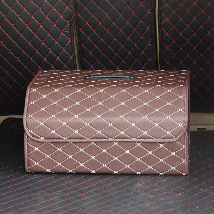 Car Trunk Foldable Storage Box, Rhombic Grid Large Size: 54 x 32 x 30cm (Coffee) - Stowing Tidying by PMC Jewellery | Online Shopping South Africa | PMC Jewellery | Buy Now Pay Later Mobicred