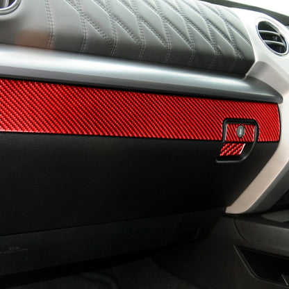 3 PCS / Set Carbon Fiber Car Co-pilot Glove Box Decorative Sticker for Toyota Tundra 2014-2018,Right Drive (Red) - Car Interior Mouldings by PMC Jewellery | Online Shopping South Africa | PMC Jewellery | Buy Now Pay Later Mobicred