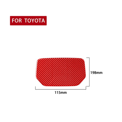 Carbon Fiber Car Dashboard Storage Box Mat Decorative Sticker for Toyota Tundra 2014-2018,Left and Right Drive Universal (Red) - Car Interior Mouldings by PMC Jewellery | Online Shopping South Africa | PMC Jewellery | Buy Now Pay Later Mobicred