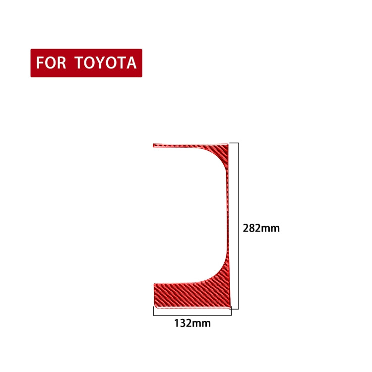 Carbon Fiber Car Cup Holder Frame Decorative Sticker for Toyota Tundra 2014-2018,Left Drive (Red) - Car Interior Mouldings by PMC Jewellery | Online Shopping South Africa | PMC Jewellery | Buy Now Pay Later Mobicred