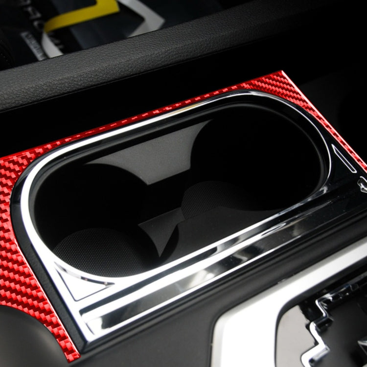 Carbon Fiber Car Cup Holder Frame Decorative Sticker for Toyota Tundra 2014-2018,Right Drive (Red) - Car Interior Mouldings by PMC Jewellery | Online Shopping South Africa | PMC Jewellery | Buy Now Pay Later Mobicred