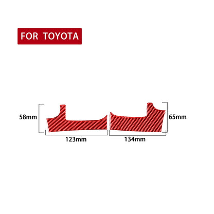 2 PCS / Set Carbon Fiber Car Dashboard Air Outlet Decorative Sticker for Toyota Tundra 2014-2018,Right Drive (Red) - Car Interior Mouldings by PMC Jewellery | Online Shopping South Africa | PMC Jewellery | Buy Now Pay Later Mobicred
