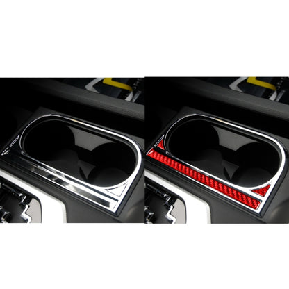 3 PCS / Set Carbon Fiber Car Central Control Cup Holder Decorative Sticker for Toyota Tundra 2014-2018,Left Drive(Red) - Car Interior Mouldings by PMC Jewellery | Online Shopping South Africa | PMC Jewellery | Buy Now Pay Later Mobicred