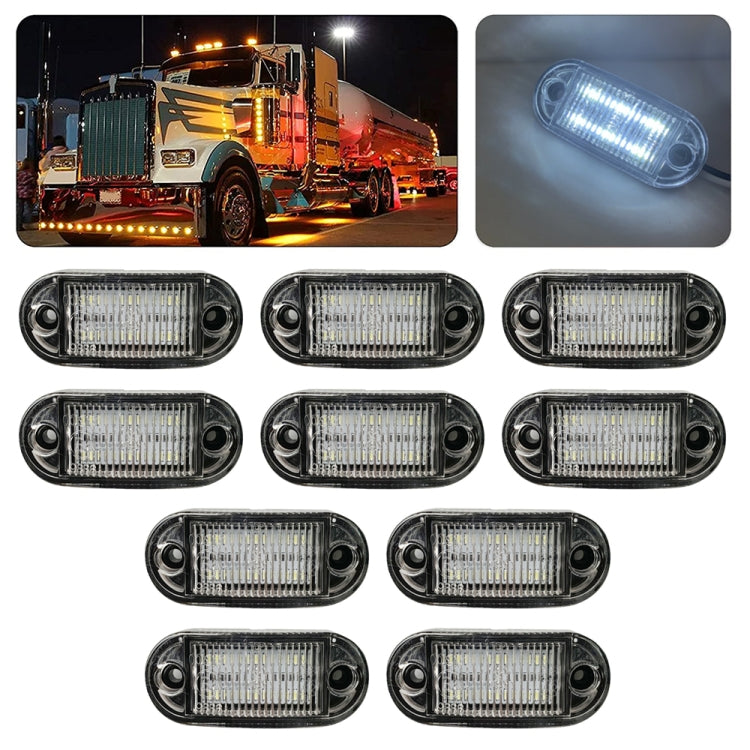10 PCS MK-019 Car / Truck 6LEDs Side Marker Indicator Lights Bulb Lamp (White Light) - Clearance Lights by PMC TechLife | Online Shopping South Africa | PMC TechLife | Buy Now Pay Later Mobicred