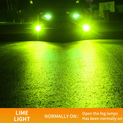 1 Pair H11 27W / DC12V Car Aluminum Alloy Flashing LED Headlight (Lime Green) - LED Headlamps by PMC Jewellery | Online Shopping South Africa | PMC Jewellery | Buy Now Pay Later Mobicred