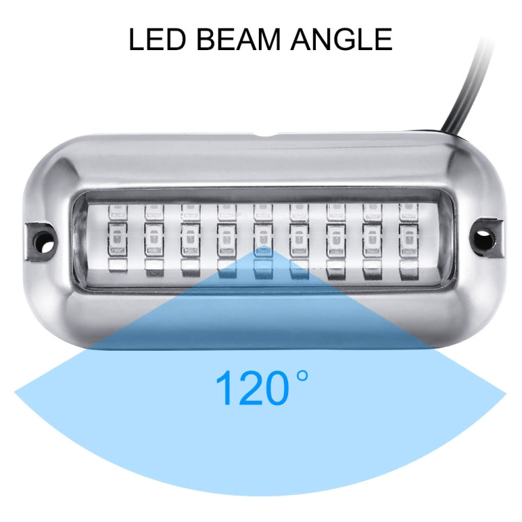 2 PCS MK-027 Ship / Yacht 10-30V 27LEDs Waterproof Stainless Steel Underwater Light(Green Light) - Marine Accessories & Parts by PMC Jewellery | Online Shopping South Africa | PMC Jewellery | Buy Now Pay Later Mobicred