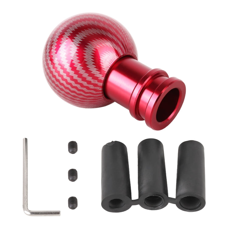 Universal Car Carbon Fiber Texture Metal Gear Shift Knob (Red) - Shift Knob by PMC TechLife | Online Shopping South Africa | PMC TechLife | Buy Now Pay Later Mobicred