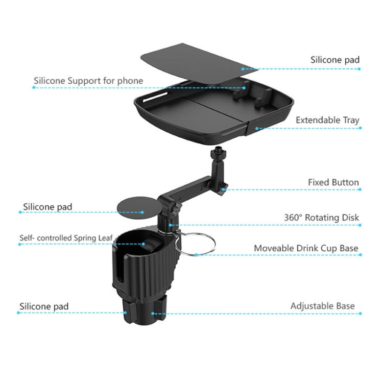 Car Beverage Table Food Rack Mobile Phone Holder - Car Holders by PMC TechLife | Online Shopping South Africa | PMC TechLife | Buy Now Pay Later Mobicred