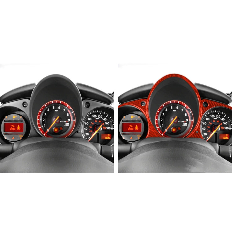 Car Carbon Fiber Speed Dashboard Decorative Sticker for Nissan 370Z / Z34 2009-, Left and Right Drive Universal (Red) - Car Interior Mouldings by PMC Jewellery | Online Shopping South Africa | PMC Jewellery | Buy Now Pay Later Mobicred