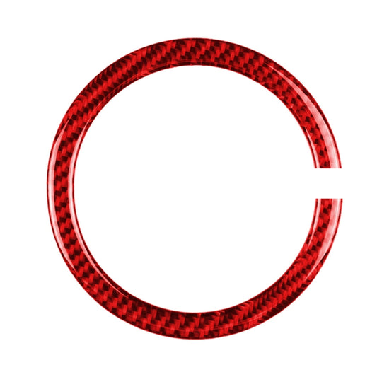 Car Carbon Fiber Steering Wheel Ring Decorative Sticker for BMW Mini R55 R56 Countryman R60 Paceman R61 2007-2013, Left and Right Drive Universal(Red) - Car Interior Mouldings by PMC Jewellery | Online Shopping South Africa | PMC Jewellery | Buy Now Pay Later Mobicred