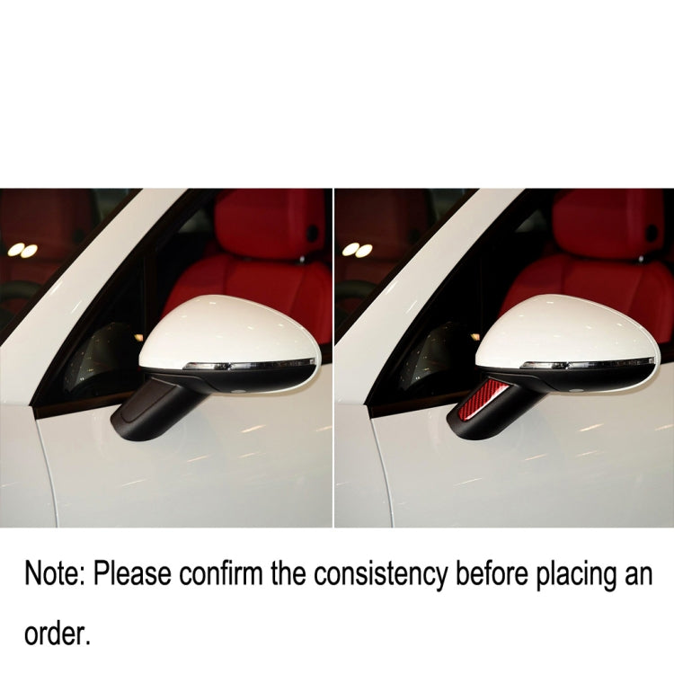 Car Carbon Fiber Rearview Mirror Decorative Sticker for Porsche Macan 2014-2021, Left and Right Drive Universal (Red) - Car Interior Mouldings by PMC Jewellery | Online Shopping South Africa | PMC Jewellery | Buy Now Pay Later Mobicred