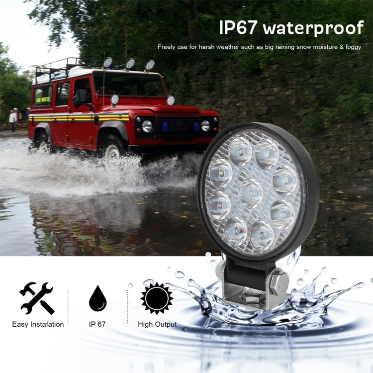 D0035 6.3W 10-30V DC 6000K 3 inch 9 LEDs Circle Offroad Truck Car Driving Light Spotlight Work Light Fog Light - Work Lights by PMC Jewellery | Online Shopping South Africa | PMC Jewellery | Buy Now Pay Later Mobicred