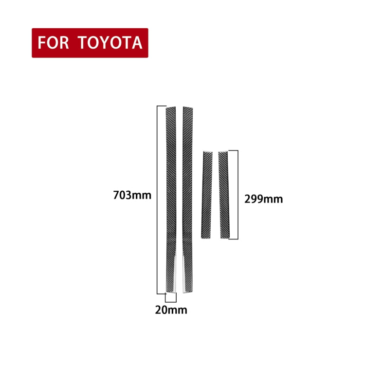 4 PCS / Set Carbon Fiber Car Outer Threshold Decorative Sticker for Toyota 4Runner 2010-2020 - Decorative Strip by PMC Jewellery | Online Shopping South Africa | PMC Jewellery | Buy Now Pay Later Mobicred