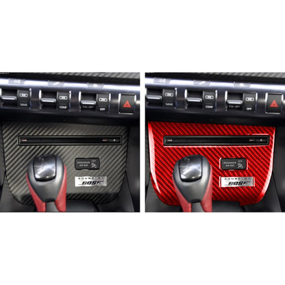 Carbon Fiber Car CD Player Console A Version Decorative Sticker for Nissan GTR R35 2008-2016, Left Driving(Red) - Car Interior Mouldings by PMC Jewellery | Online Shopping South Africa | PMC Jewellery | Buy Now Pay Later Mobicred