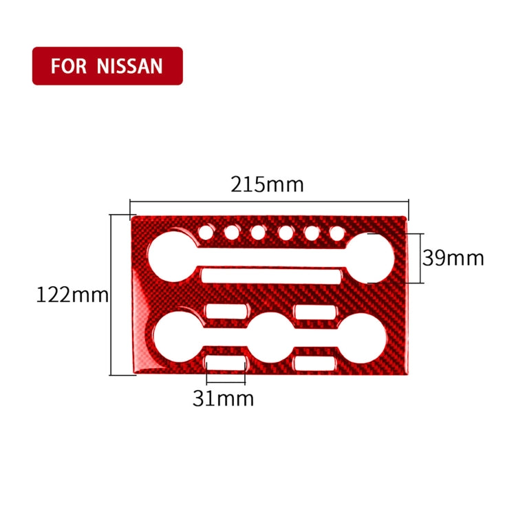 Carbon Fiber Car Instrument Control Panel Decorative Sticker for Nissan GTR R35 2008-2016, Left Driving (Red) - Car Interior Mouldings by PMC Jewellery | Online Shopping South Africa | PMC Jewellery | Buy Now Pay Later Mobicred