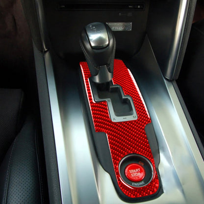 Carbon Fiber Car Gear Shift Panel Decorative Sticker for Nissan GTR R35 2008-2016, Left and Right Driving Universal(Red) - Car Interior Mouldings by PMC Jewellery | Online Shopping South Africa | PMC Jewellery | Buy Now Pay Later Mobicred