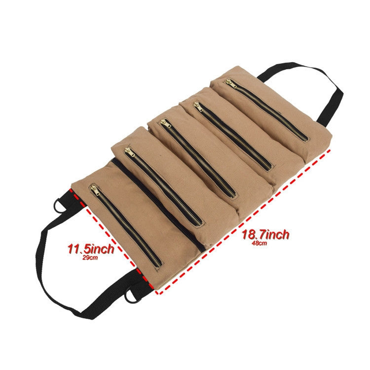 Car Auto Multi-function Canvas Storage Bag Portable Tool Bag Hanging Pocket Bag (Army Green) - Seat Accessories by PMC TechLife | Online Shopping South Africa | PMC TechLife | Buy Now Pay Later Mobicred