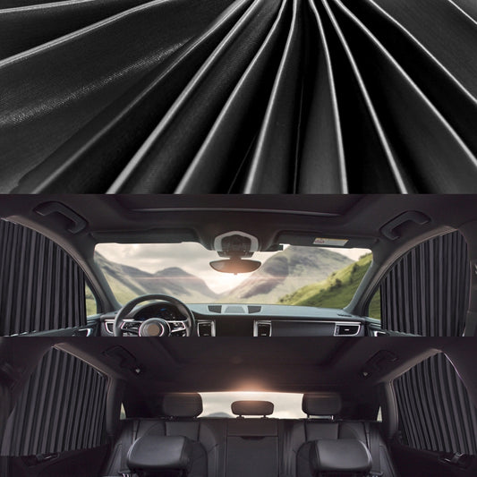 4 in 1 Car Auto Sunshade Curtains Windshield Cover Set (Black) - Aluminum Film PEVA by PMC Jewellery | Online Shopping South Africa | PMC Jewellery | Buy Now Pay Later Mobicred