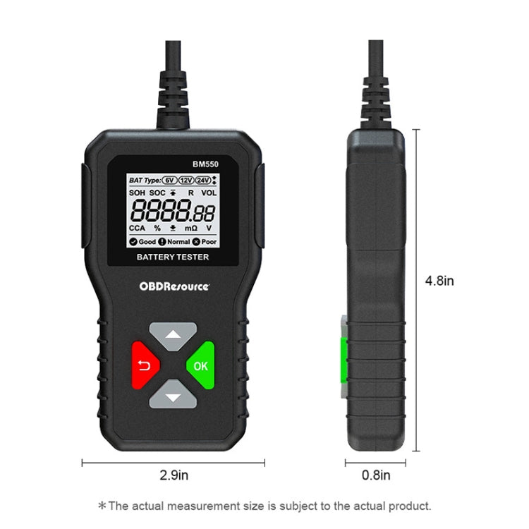 BM550 6V / 12V / 24V 3 in 1 Battery Tester Analyzer Battery Life Detector - Electronic Test by PMC Jewellery | Online Shopping South Africa | PMC Jewellery | Buy Now Pay Later Mobicred