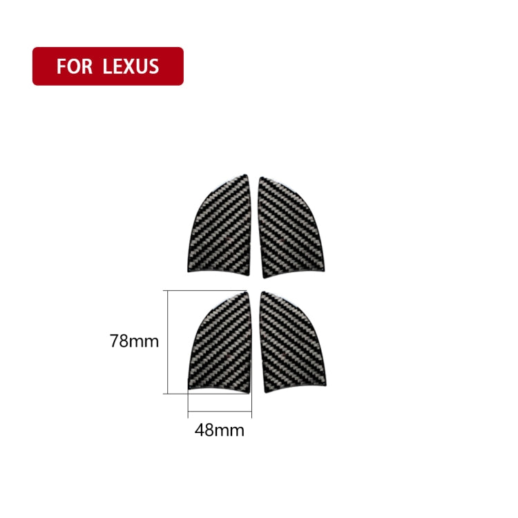 Car Carbon Fiber Inner Door Bowl Decorative Sticker for Lexus NX200 / 200t / 300h 2014-2021, Left and Right Drive Universal - Car Interior Mouldings by PMC Jewellery | Online Shopping South Africa | PMC Jewellery | Buy Now Pay Later Mobicred