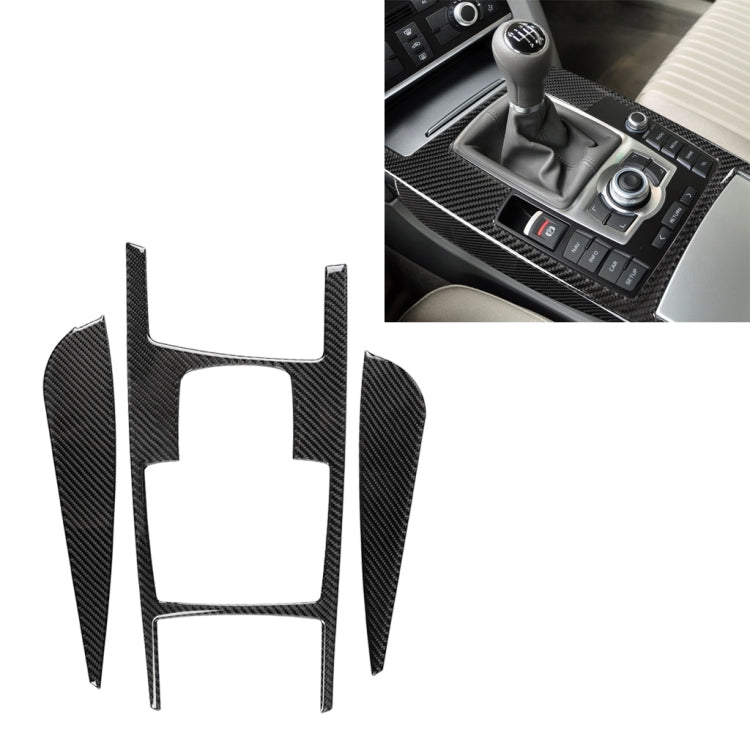 Car Carbon Fiber Gear Shift Position + Side Panel Decorative Sticker for Audi A6 2005-2011, Left Drive, High Configuration - Car Interior Mouldings by PMC Jewellery | Online Shopping South Africa | PMC Jewellery | Buy Now Pay Later Mobicred