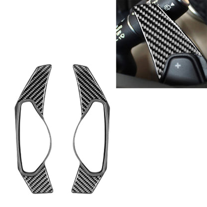 2 PCS Car Carbon Fiber Steering Wheel Paddle Decorative Stickers for Jaguar F-PACE X761 XE X760 XF X260 2016-2020, Left and Right Drive Universal - Steering Wheel Accessories by PMC Jewellery | Online Shopping South Africa | PMC Jewellery | Buy Now Pay Later Mobicred