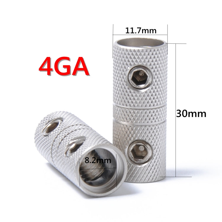 2 PCS Wire Coupler Terminal Butt Connector 4GA AWG Gauge Joiner Barrel Set Screw - Booster Cable & Clip by PMC TechLife | Online Shopping South Africa | PMC TechLife | Buy Now Pay Later Mobicred