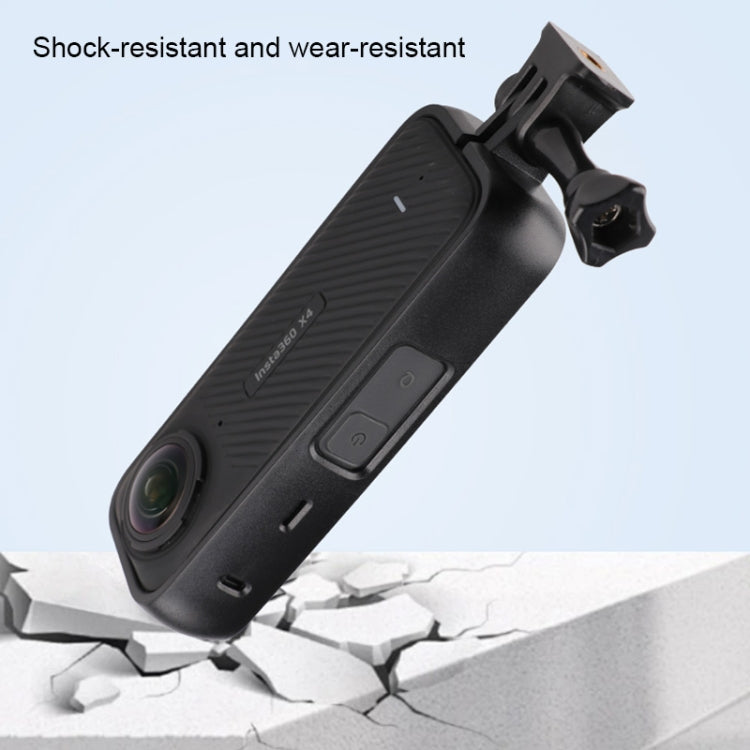 For Insta360 X4  PC Plastic Protective Frame with Adapter Mount & Screw (Black) - Mount & Holder by PMC TechLife | Online Shopping South Africa | PMC TechLife | Buy Now Pay Later Mobicred