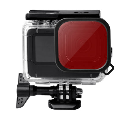 Waterproof Case + Touch Back Cover + Color Lens Filter for GoPro HERO10 Black / HERO9 Black (Red) - Waterproof Cases by PMC Jewellery | Online Shopping South Africa | PMC Jewellery | Buy Now Pay Later Mobicred