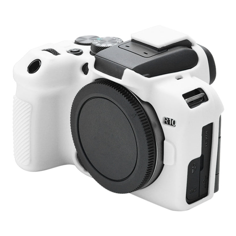 For Canon EOS R10 Soft Silicone Protective Case (White) - Protective Case by PMC TechLife | Online Shopping South Africa | PMC TechLife | Buy Now Pay Later Mobicred