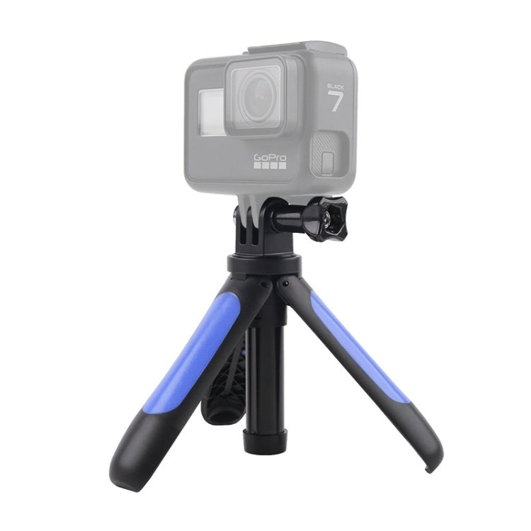 GP446 Multifunctional Mini Fixed Tripod for GoPro Hero12 Black / Hero11 /10 /9 /8 /7 /6 /5, Insta360 Ace / Ace Pro, DJI Osmo Action 4 and Other Action Cameras(Blue) - Holder by PMC Jewellery | Online Shopping South Africa | PMC Jewellery | Buy Now Pay Later Mobicred