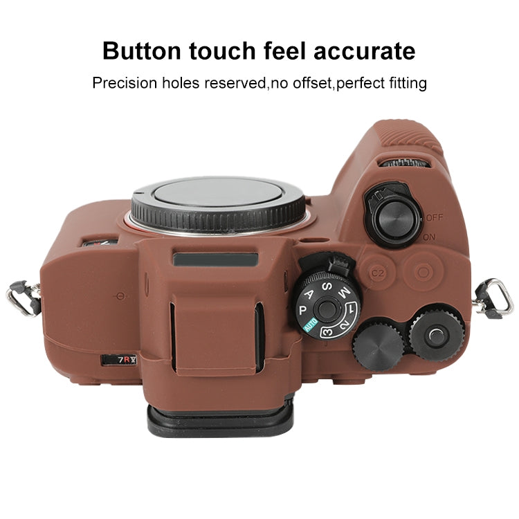 For Sony ILCE-7RM5 / Alpha 7R V Soft Silicone Protective Case (Coffee) - Protective Case by PMC TechLife | Online Shopping South Africa | PMC TechLife | Buy Now Pay Later Mobicred