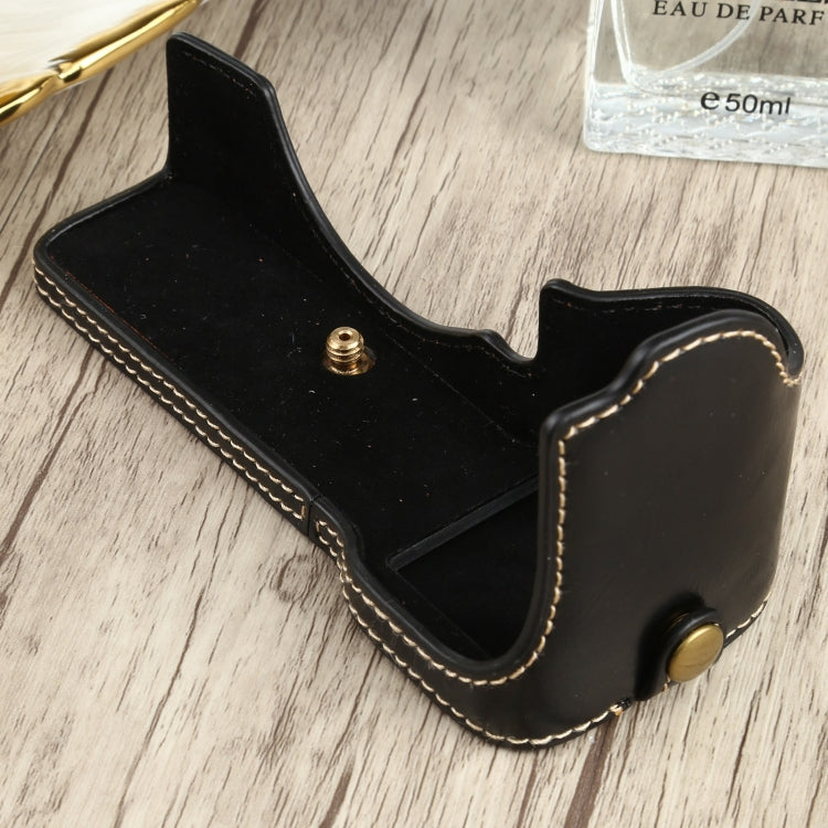 1/4 inch Thread PU Leather Camera Half Case Base for Sony ILCE-7C/A7C (Black) - free shipping - PMC TechLife - Order now!